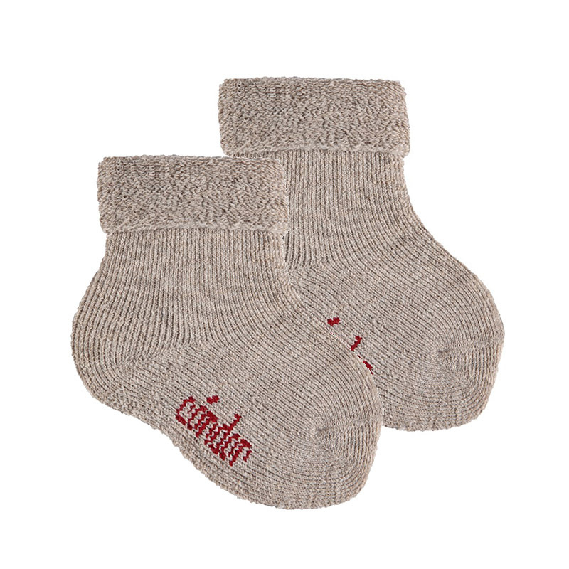 Condor Condor - Merino wool-blend terry short socks w/folded cuff