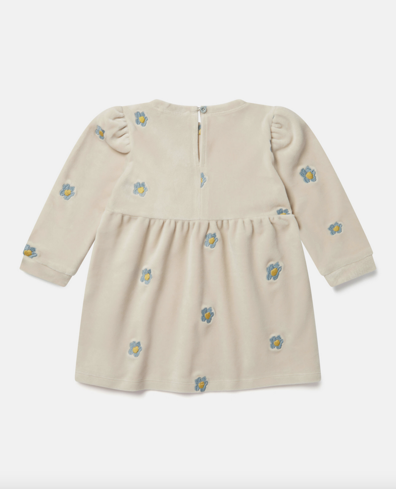 Stella McCartney Stella McCartney - Daisy Embroidered Velour Fleece Dress