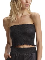 Commando Faux Leather Smocked Tube Top