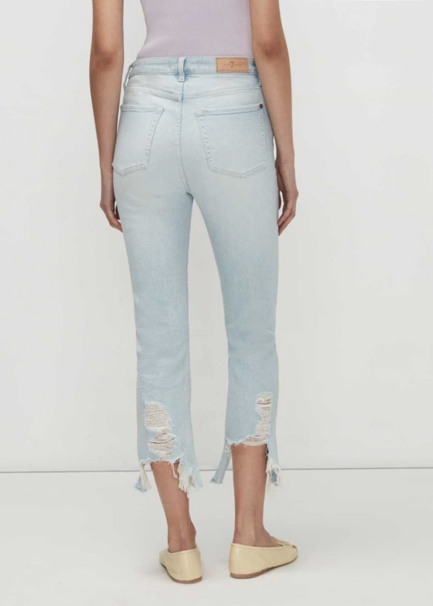 7 For All Mankind 7 For All Mankind Luxe Vintage High Waist Slim Kick With Trashed Hem