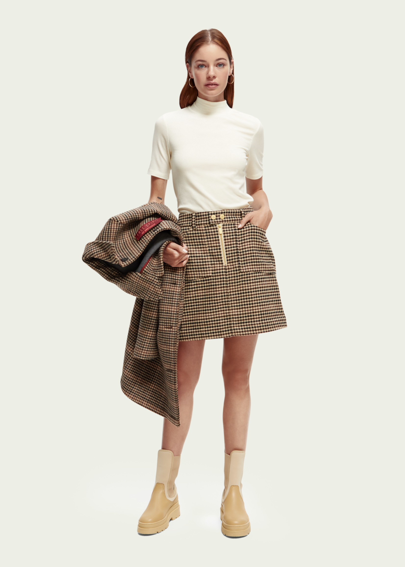 Scotch & Soda Scotch & Soda Mini Skirt With Heritage Check
