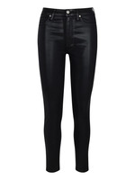 7 For All Mankind High Waist Skinny in Coated Black