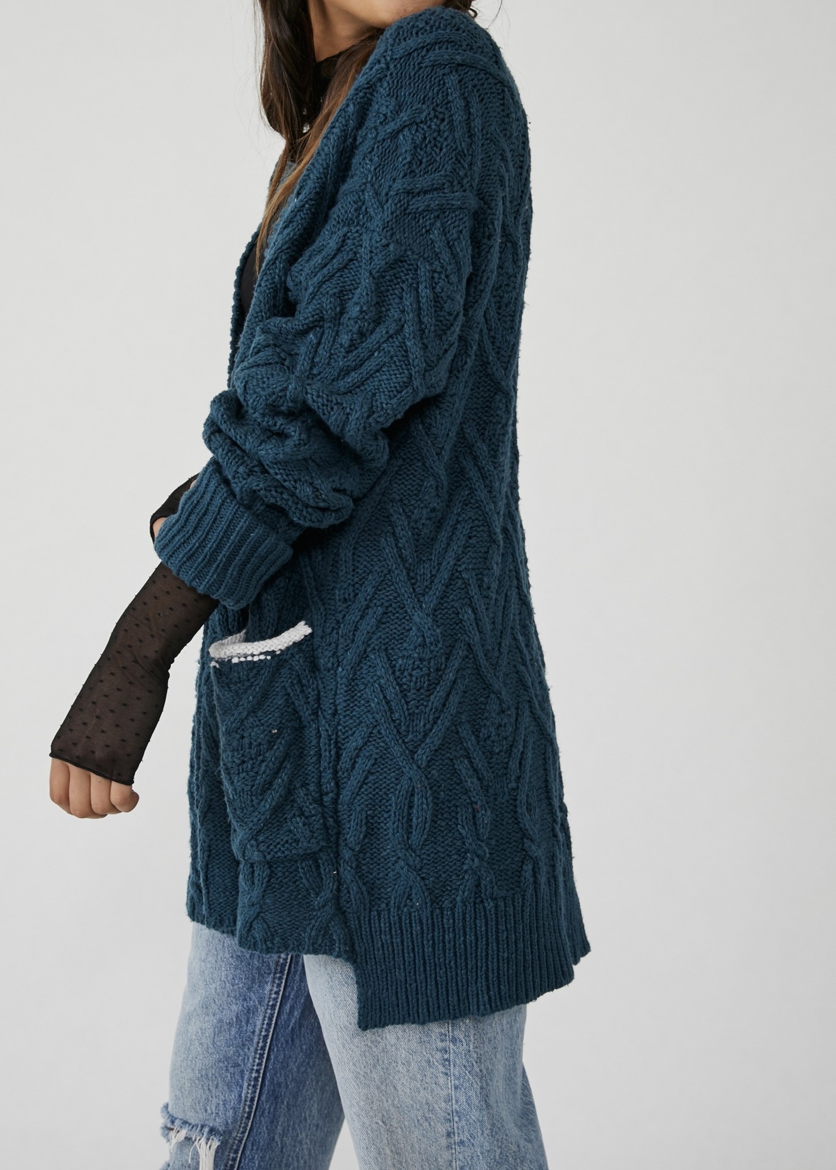 People Montana Cable Cardi - Minky Mink