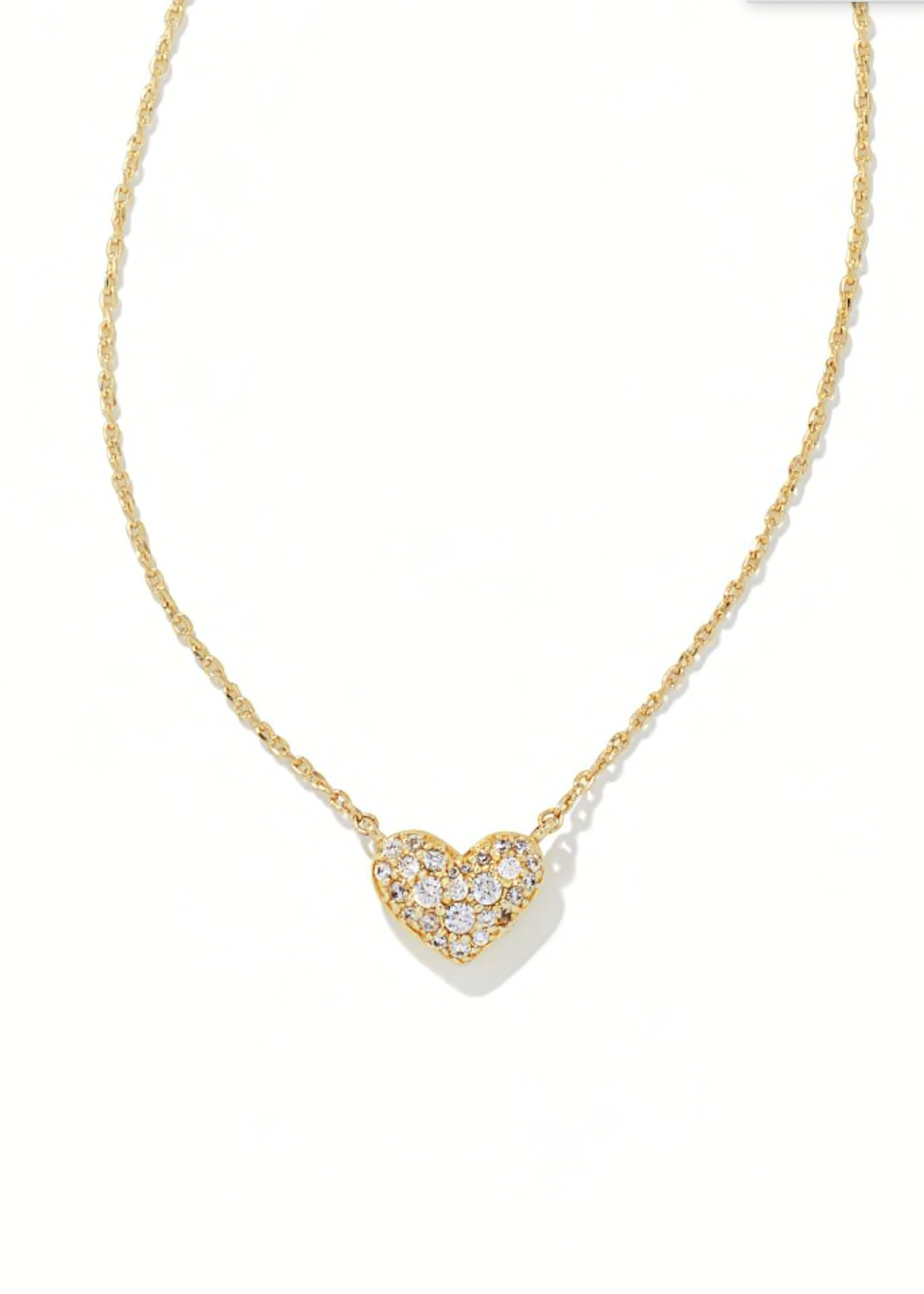 Kendra Scott Ari Pave Crystal Heart Necklace - Minky Mink