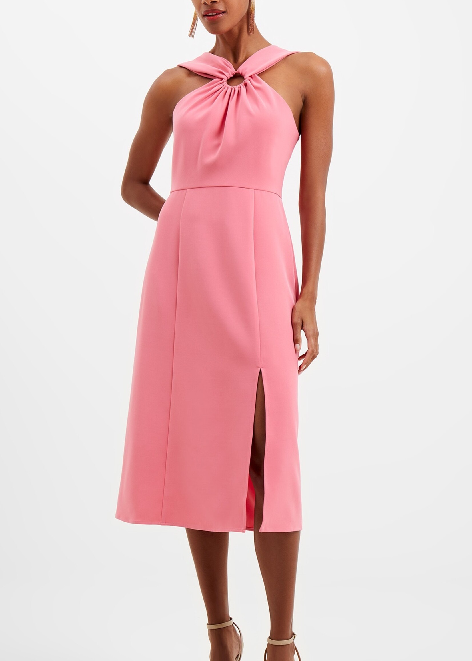 French Connection Echo Rec Crepe Ring Midi Dress