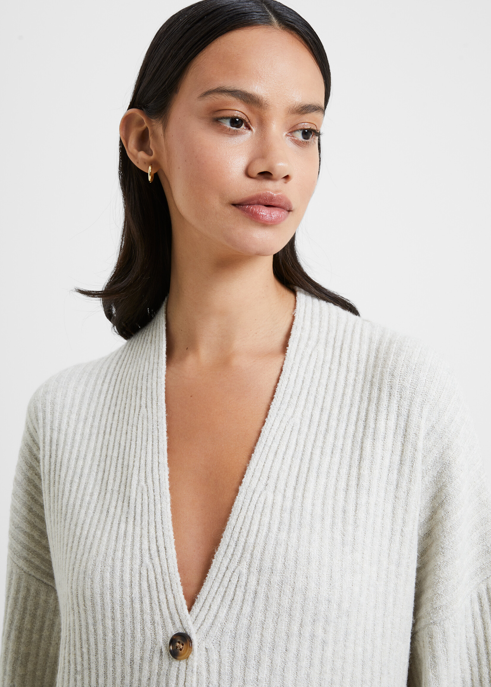 French Connection 71VXD Vhari Ribbed Button Down Dress
