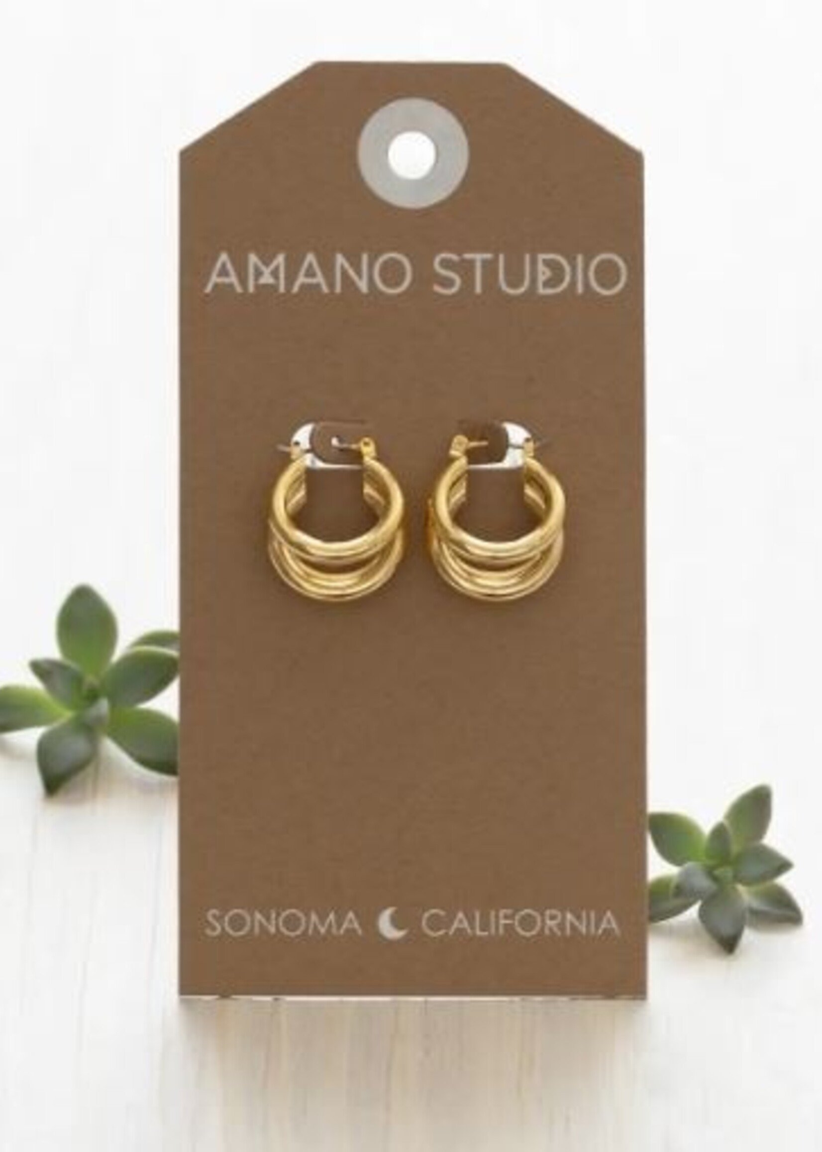 Amano Studio Vintage Triple Hoop Earring