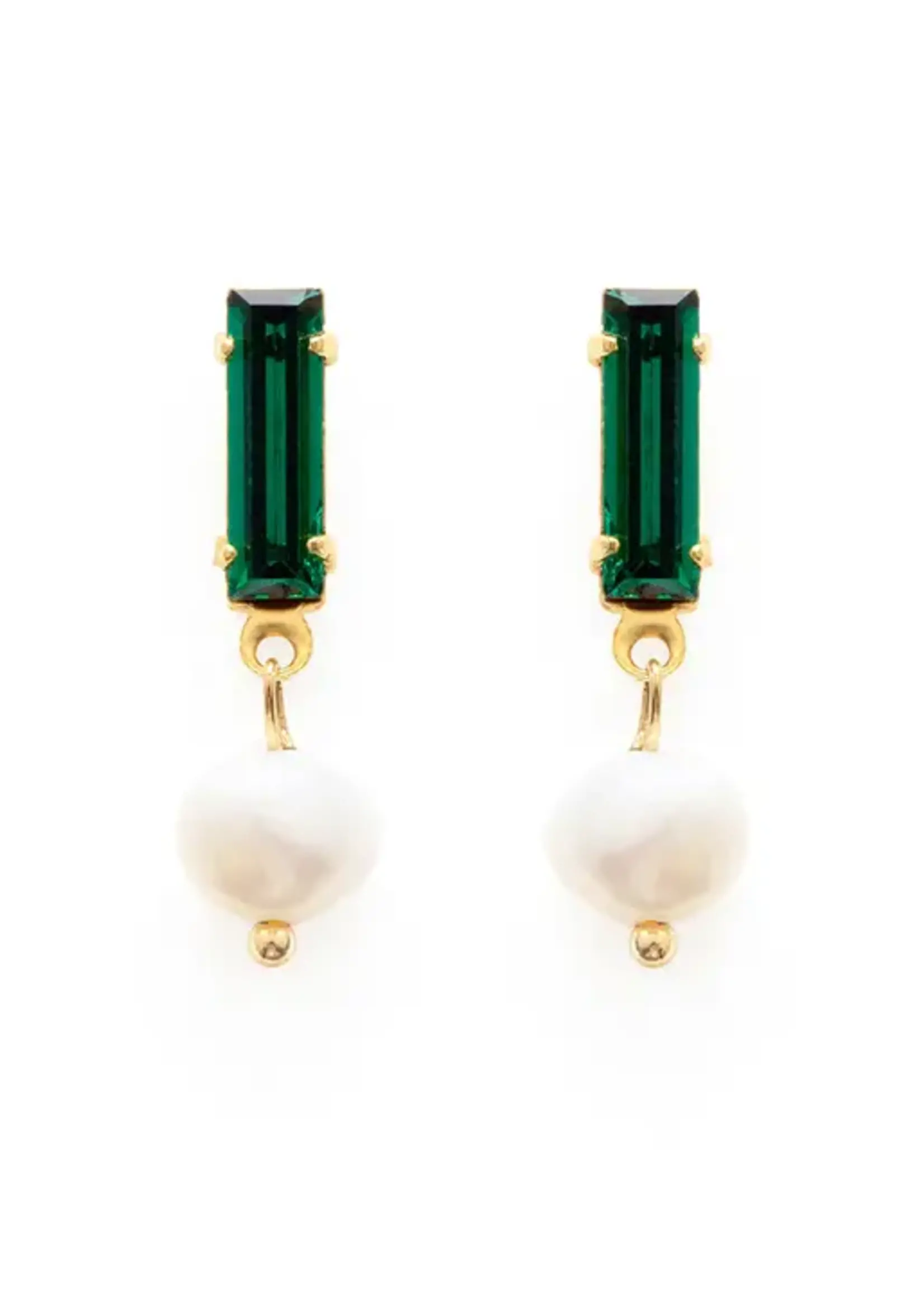 Amano Studio Crystal Pearl Stud Earrings