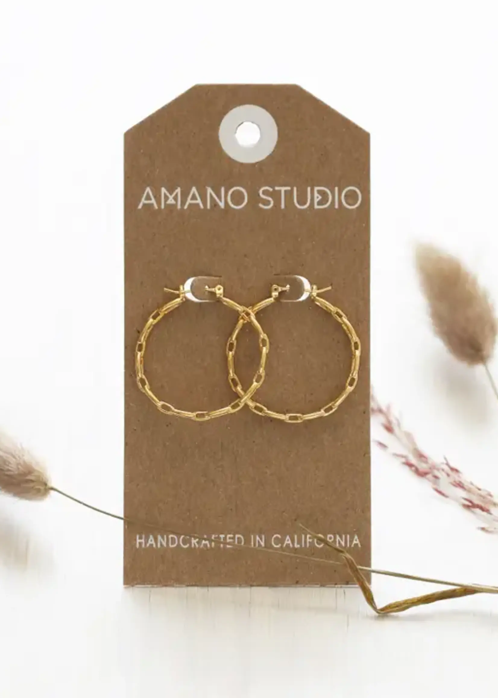 Amano Studio Chain Hoop Earrings