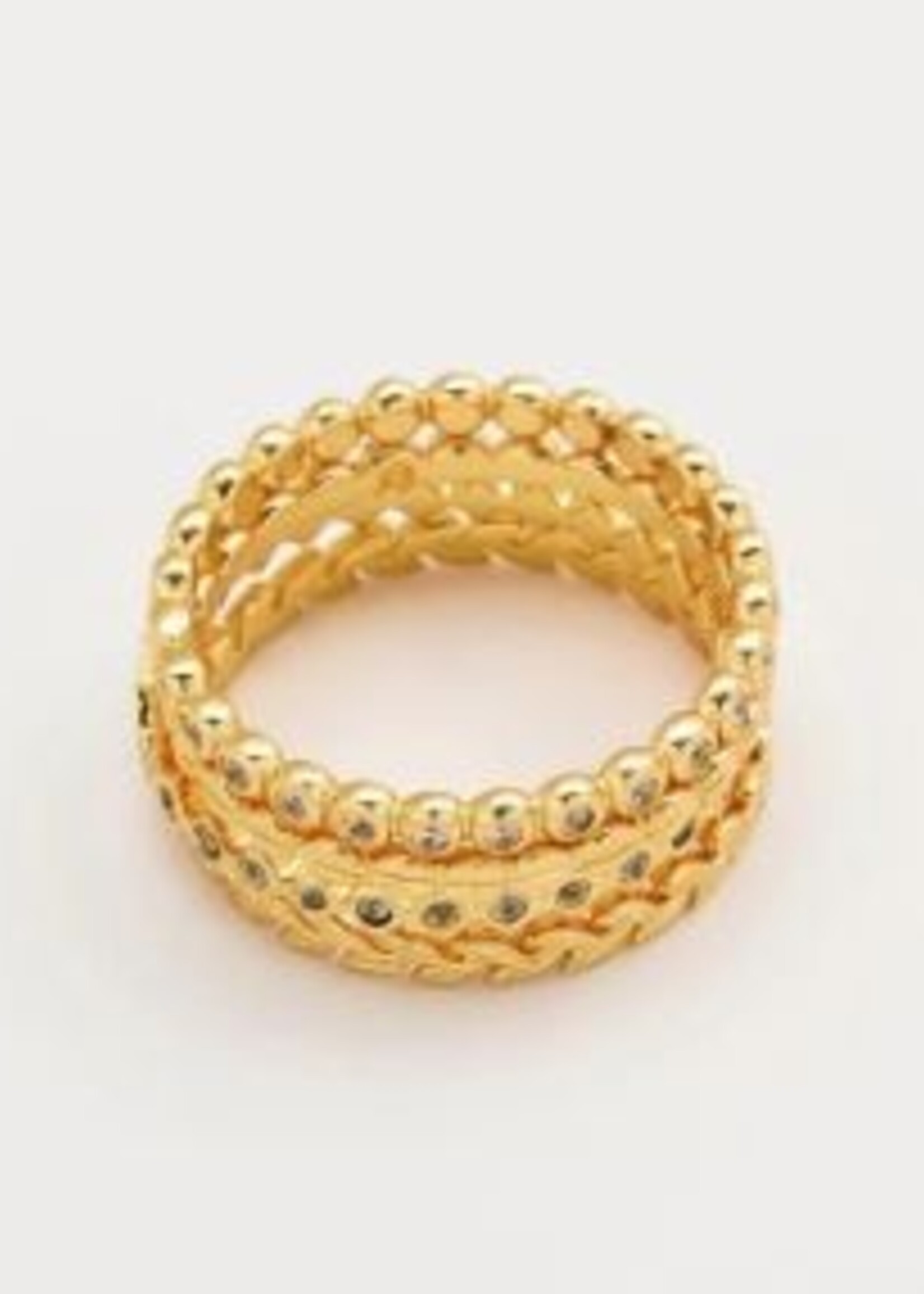 Gorjana Gorjana Mini Stackable Ring Set Gold 7