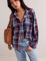 Free People Girl Meets Boy Plaid Shirt