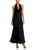 French Connection Ennis Satin Halter Dress