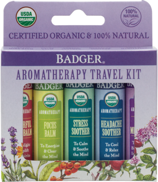 BADGER AROMATHERAPY TRAVEL KIT (5 x .15OZ STICKS)