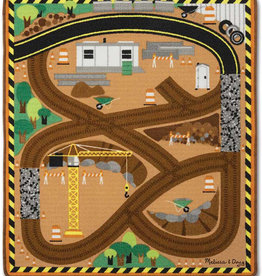 MELISSA & DOUG Round the Site Construction Truck Rug