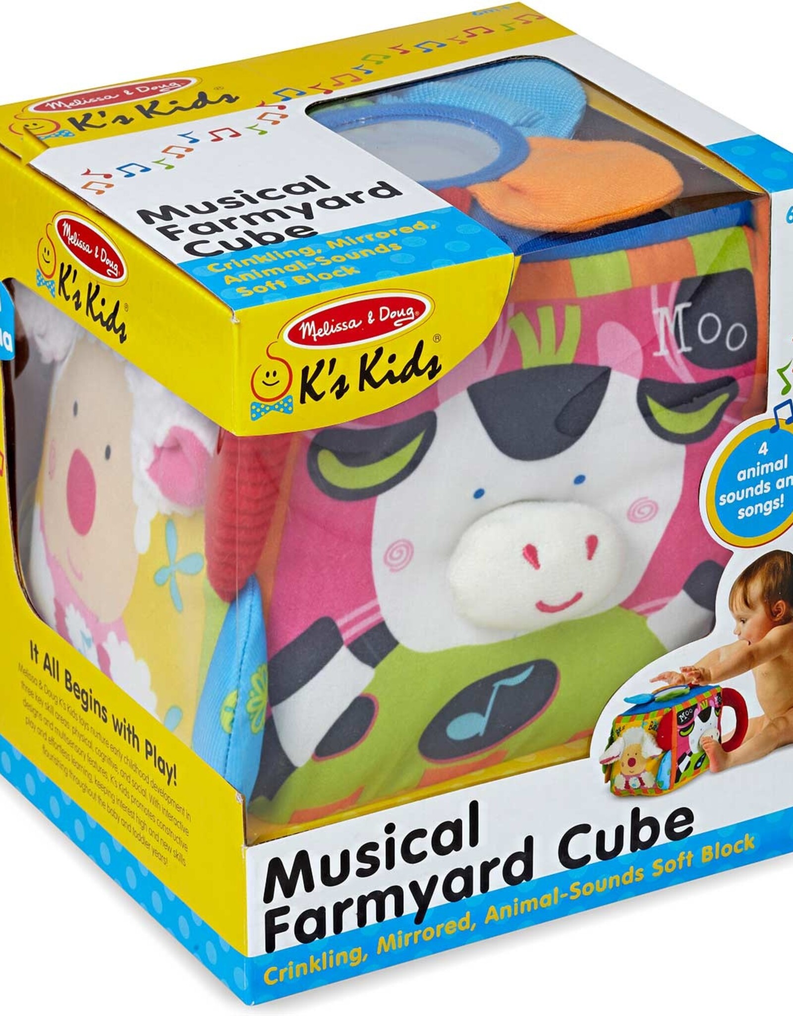 MELISSA & DOUG Musical Farmyard Cube
