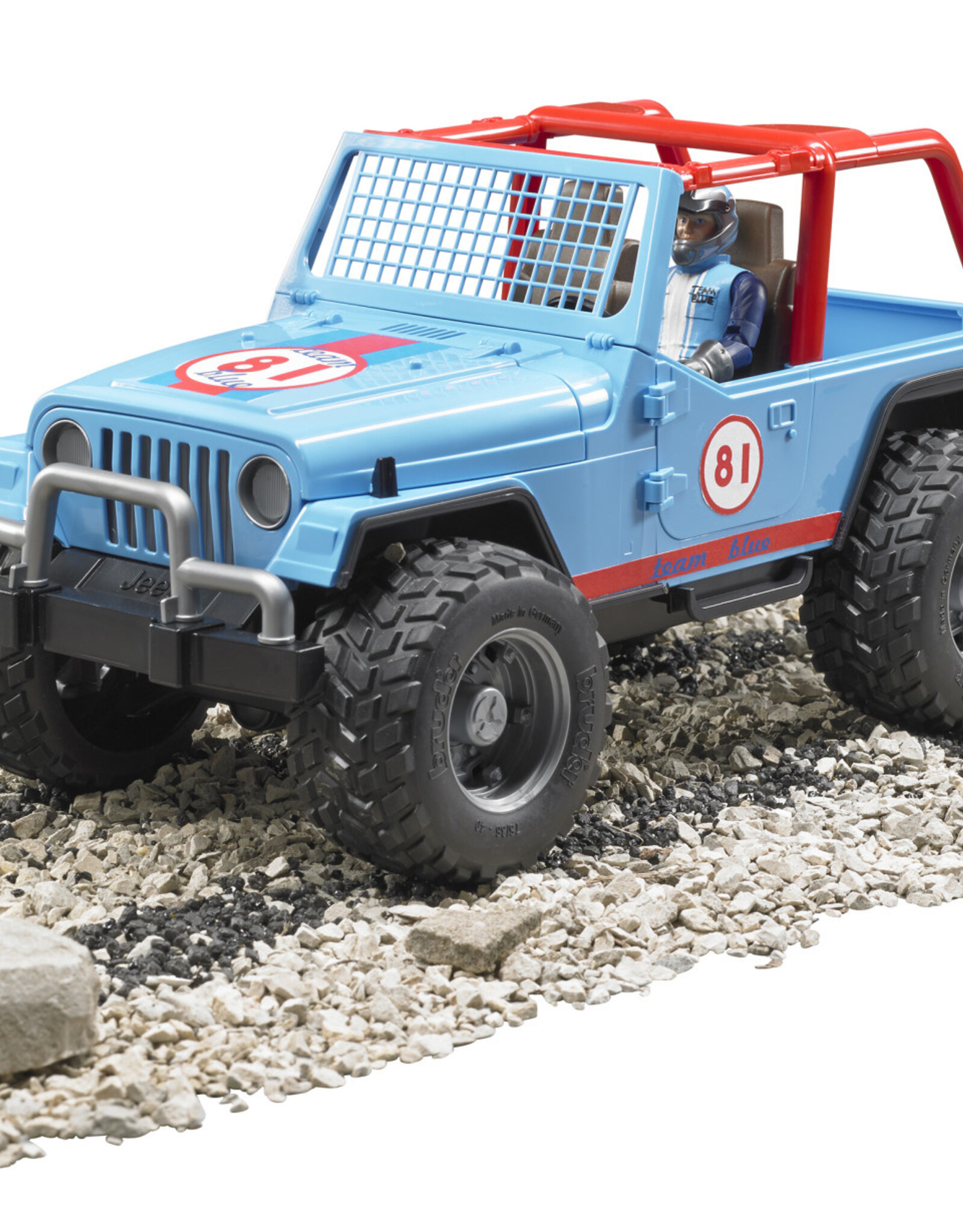 BRUDER TOYS AMERICA INC Jeep Cross Country racer blue with driver