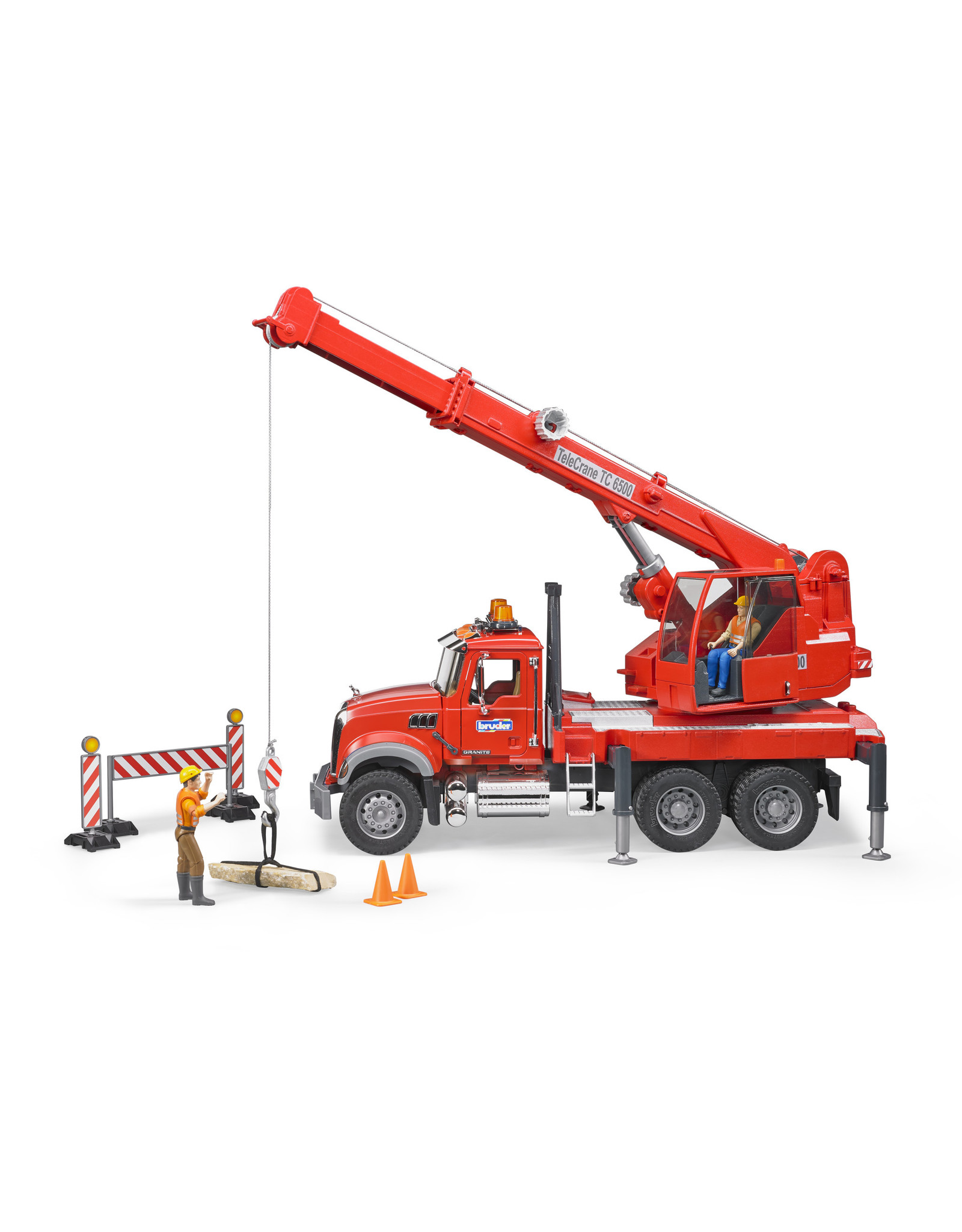 Bruder Toys Kids MACK Granite Crane Truck with Light and Sound Module 02826 NEW