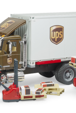 BRUDER TOYS AMERICA INC MACK Granite UPS logistics Truck + Forklift