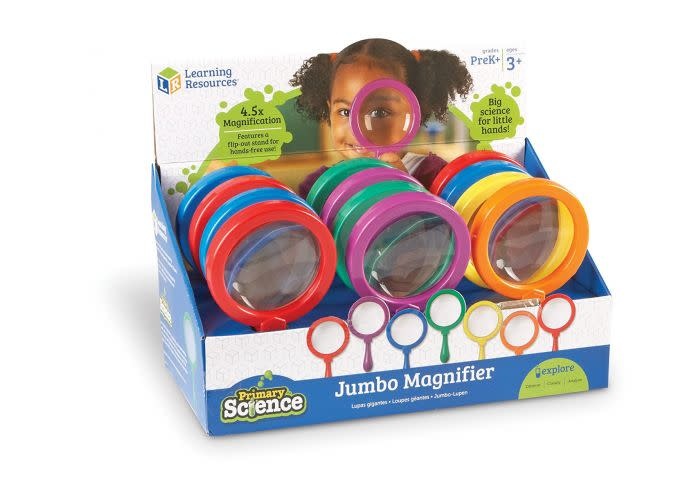 LEARNING RESOURCES Primary Science Jumbo Magnifiers, Set of 12 in