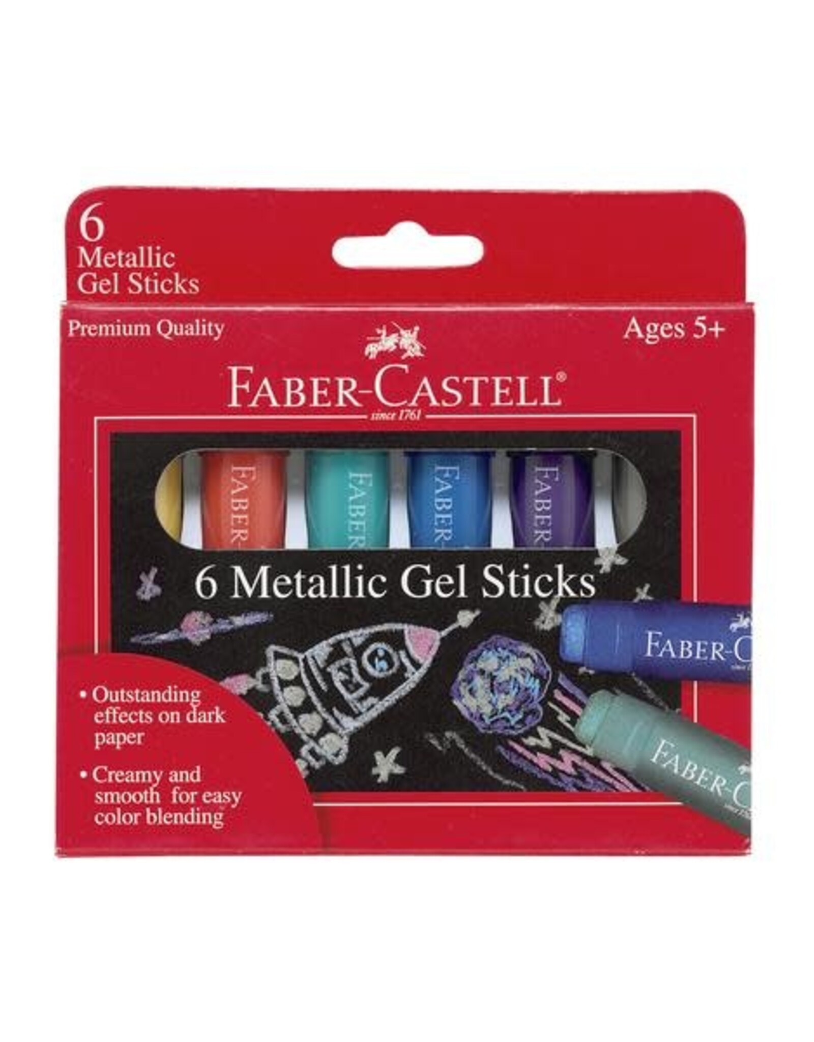 Faber Castell 6ct Metallic Gel Sticks