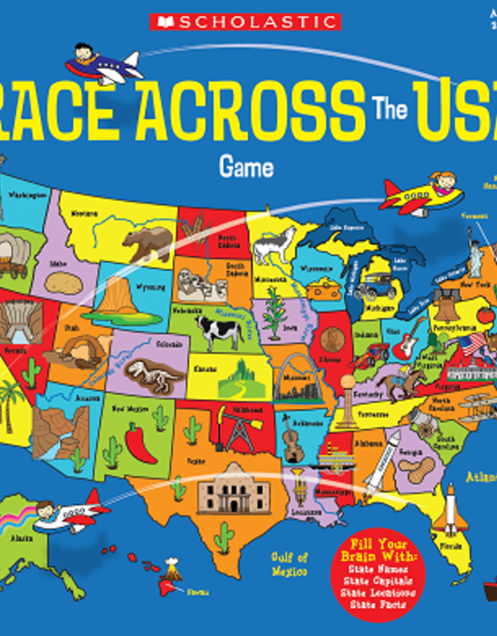 University Games Scholastic Race Across the USA Game