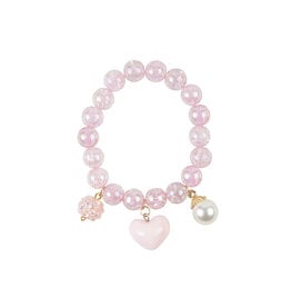 CREATIVE EDUCATION Pink Heart Bobble Bracelet