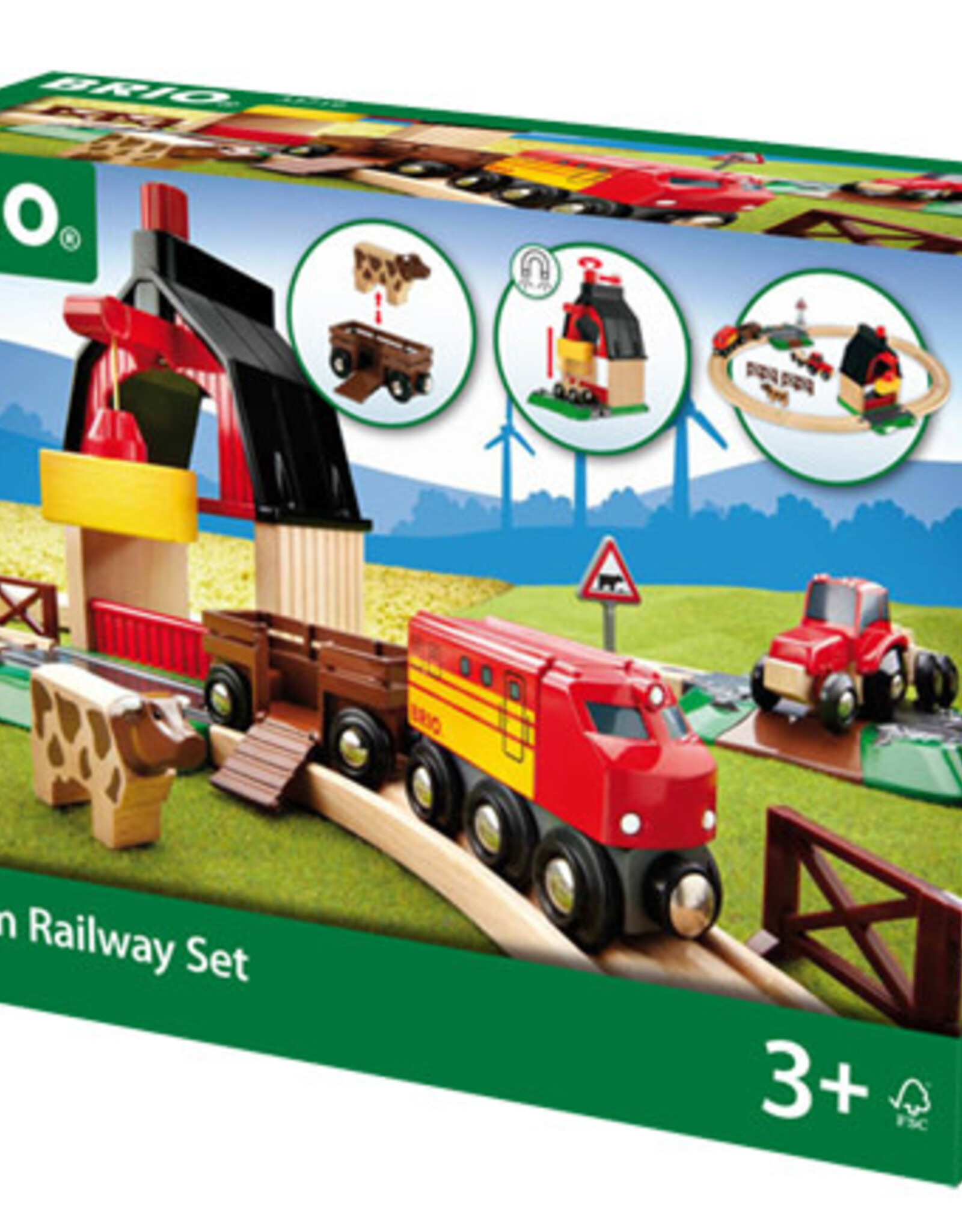 BRIO CORP Farm Railway Set