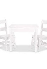 MELISSA & DOUG Wooden Table & Chairs - White