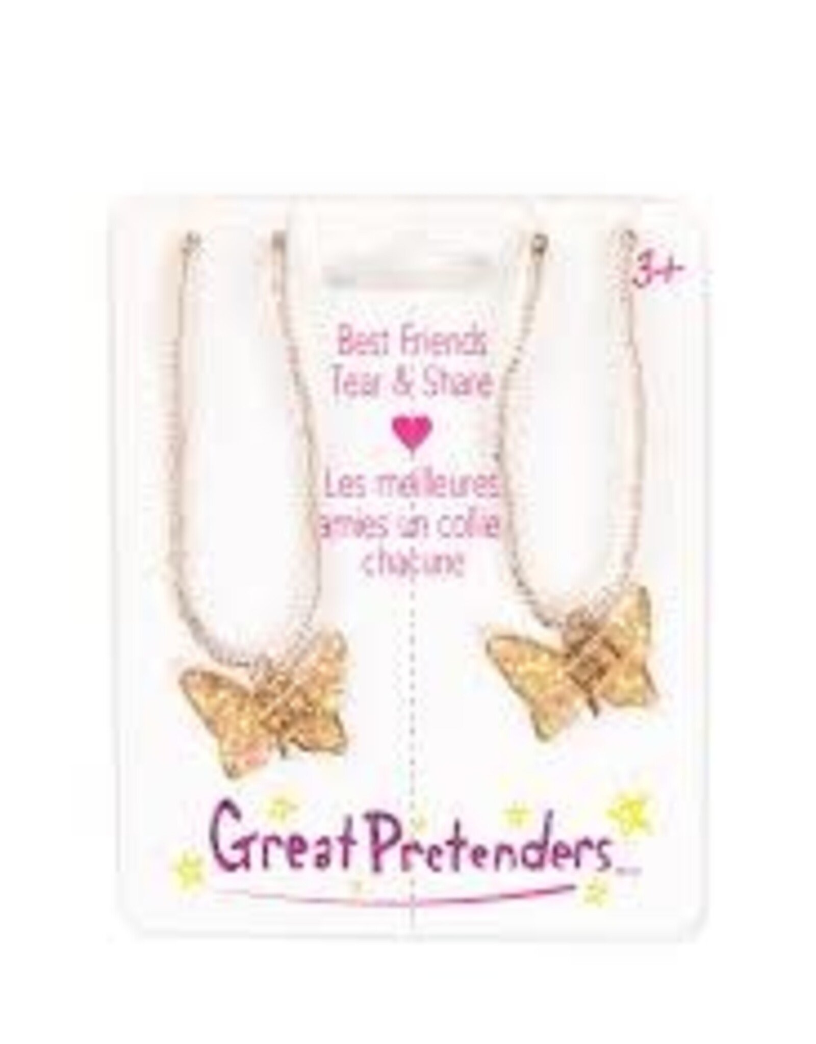 Great Pretenders BFF Butterfly Share & Tear Necklace 2pcs