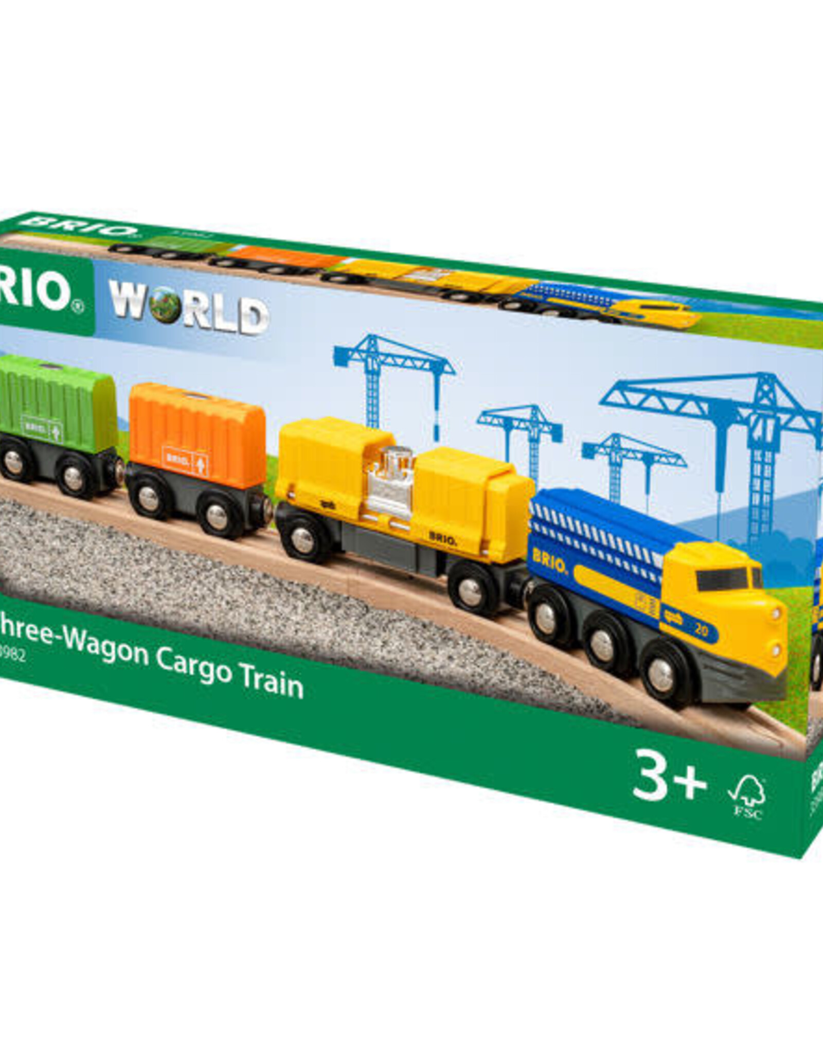 BRIO CORP Three Wagon Cargo Train