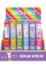 Snifty TWICE AS NICE RAINBOW 2 COLOR CLICK PEN