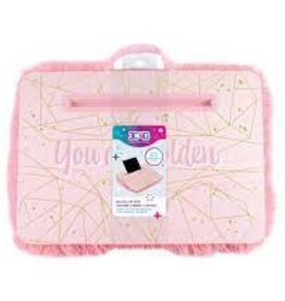 Make It Real 3C4G Pink & Gold Deluxe Fur Lap Desk