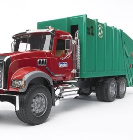 BRUDER TOYS AMERICA INC MACK Granite Garbage truck (ruby red-green)
