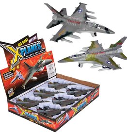TOY NETWORK 6" DIE CAST PULL BACK F-16 FIGHTING