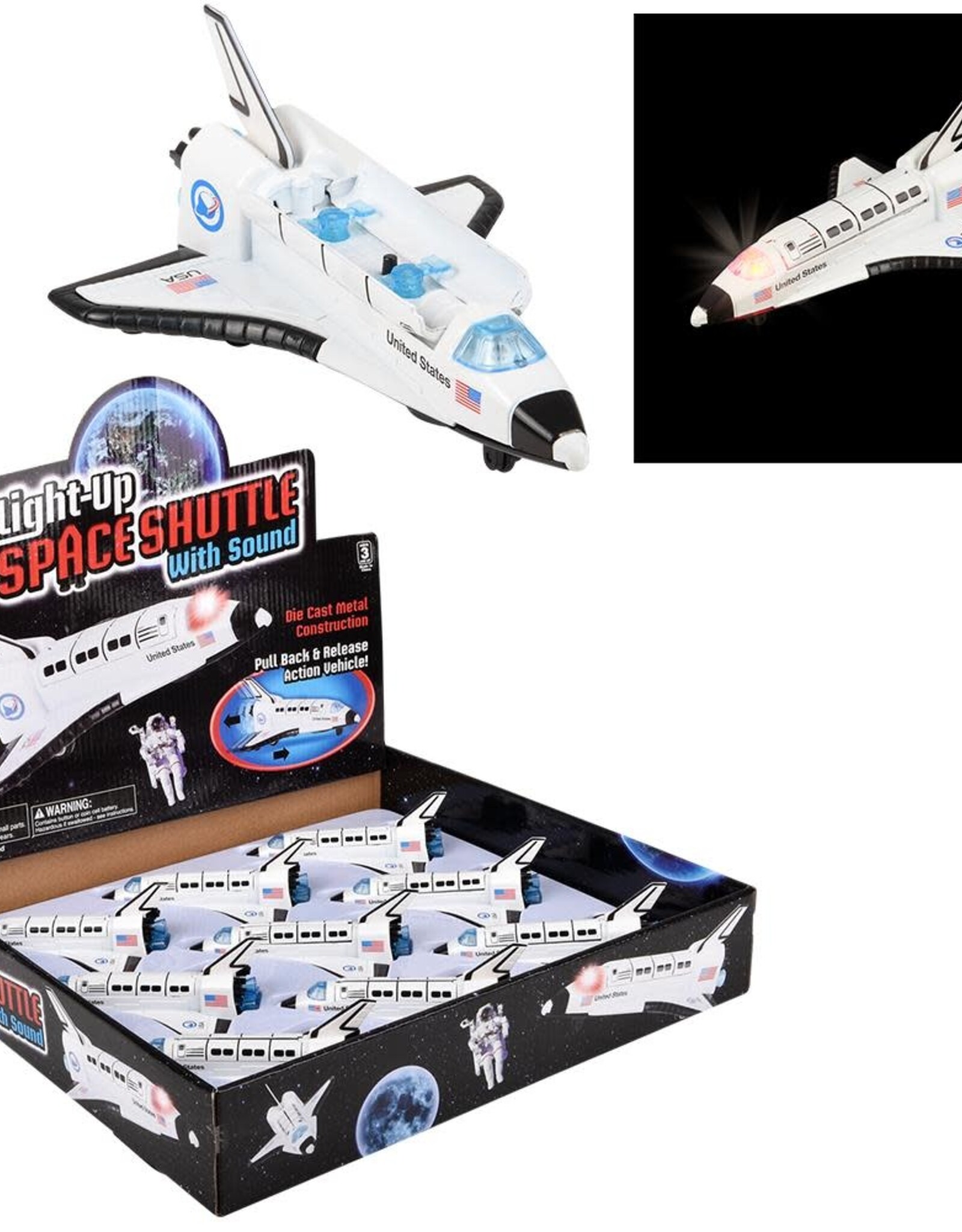 TOY NETWORK 6" LIGHT-UP SPACE SHUTTLE WITH SOUND