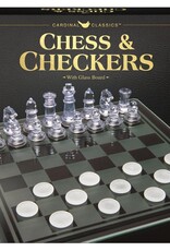 Gund/Spinmaster CARDINAL CLASSICS Glass Board Chess & Checkers
