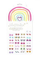 Great Pretenders Rainbow Love Sticker Earrings, 30 pairs