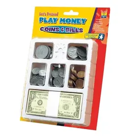 LEARNING RESOURCES Play Money - Coins and Bills Tray