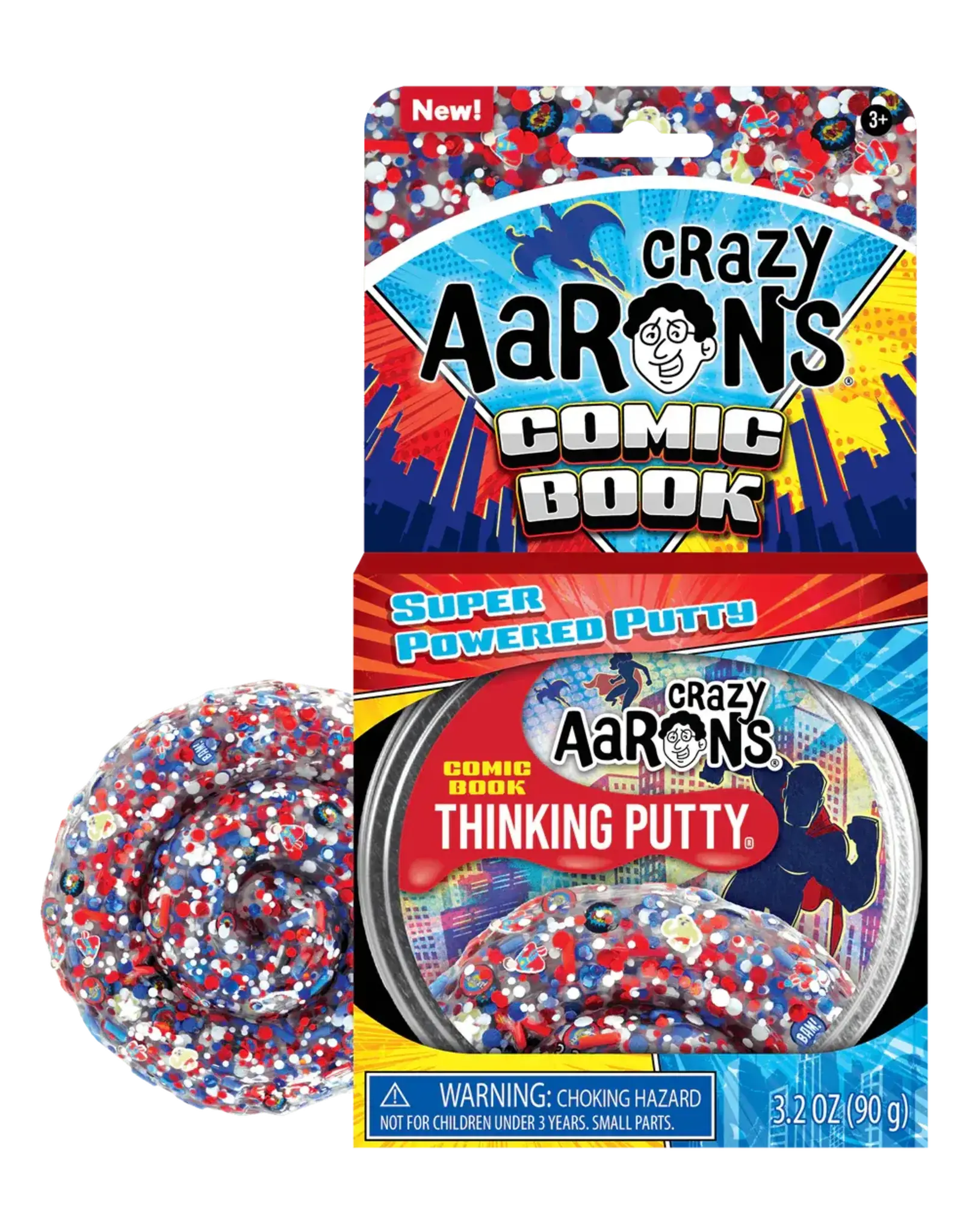 CRAZY AARON Comic Book - Full Size 4" Thinking Putty Tin