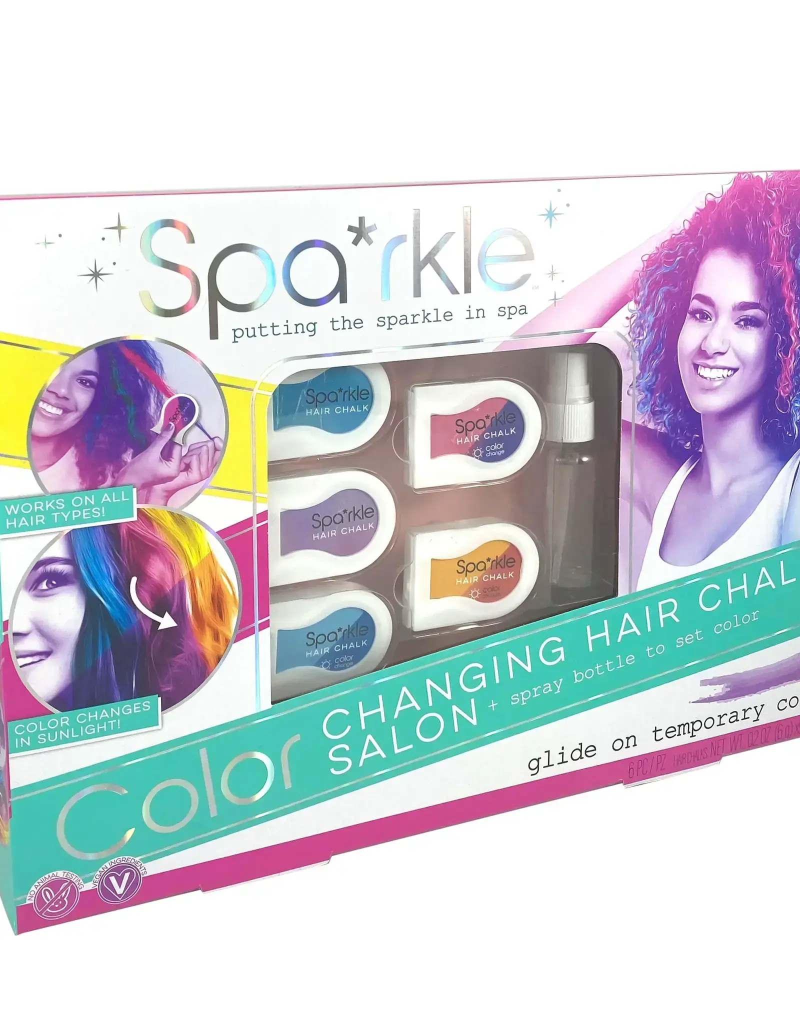 Bright Stripes COLOR CHANGING HAIR CHALK SET