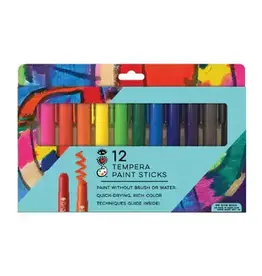 Bright Stripes 12 Tempera  Paint Sticks