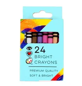 Bright Stripes 24 Bright Crayons
