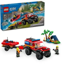 Lego 4x4 Fire Truck with Rescue Boat