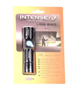 Intense Lighting Systems USB rechargeable LED flashlight, Black