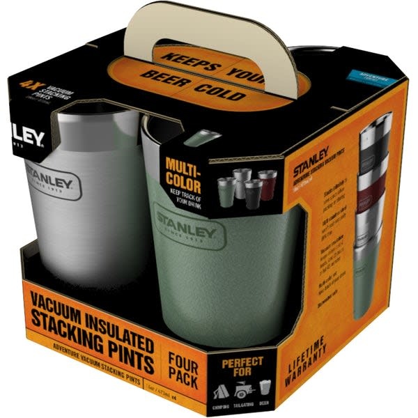 Assorted Colors 16oz Stanley Adventure Stacking Vacuum Pint Glass 4-Pack