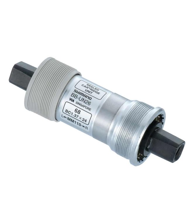 Shimano, EBBUN26C13X, BB-UN26, Square, BB Shell: 73mm, Axle: 113mm, Steel, Silver