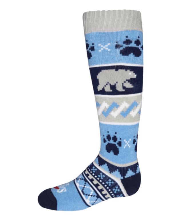 Hot Chillys Hot Chillys, Youth Bear Crossing Mid Volume Sock