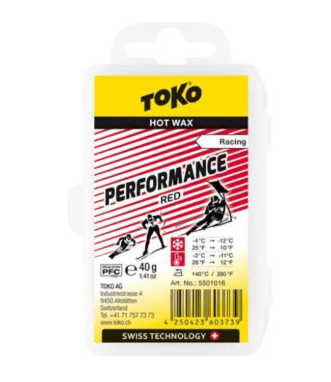 Toko, Performance Red Wax 40g, Snow -4 °C to -12 °C