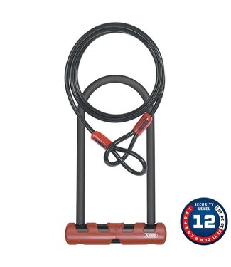 Abus Abus, Ultimate, U-Lock and cable, 160mm x 230mm (14mm x 6.3'' x 9''), 10mm x 120cm (10mm x 4') cable, With USH bracket