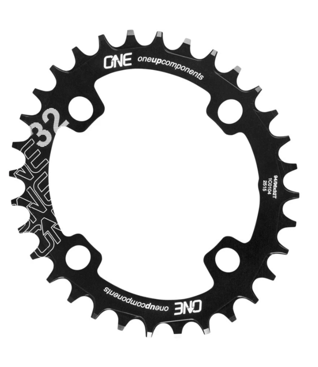 black OneUp Components 94 oval chainring 94BCD 30T 